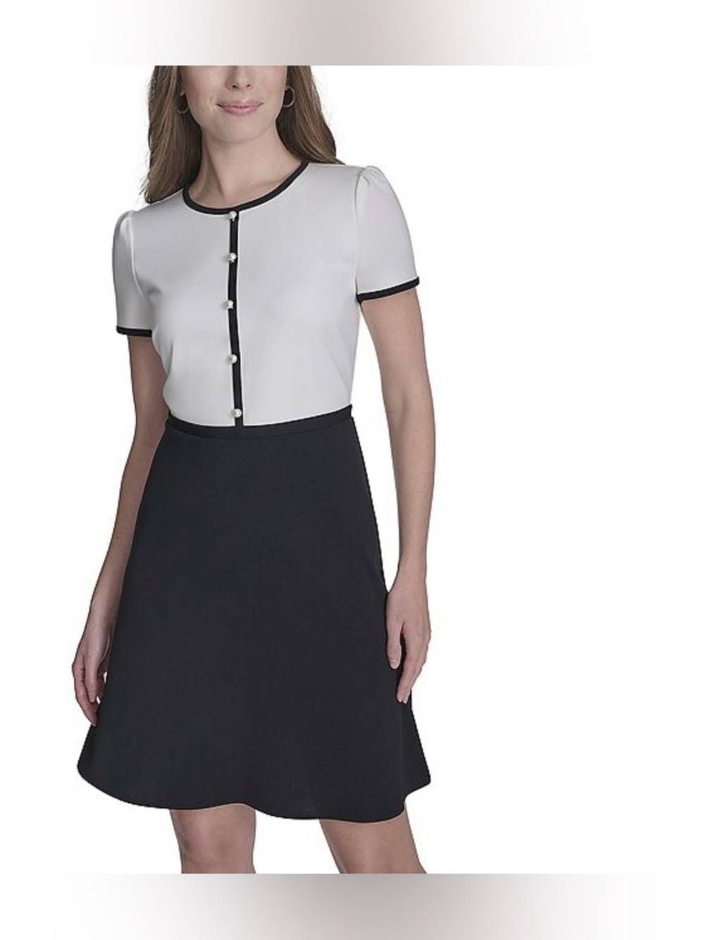 La Nouvelle Renaissance Black/White Fit & Flare Dress; NWT, Sz. 12